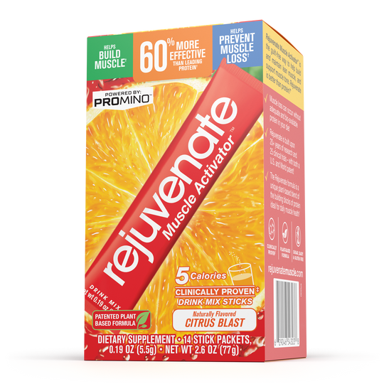 Rejuvenate Muscle Building Drink Sticks – Patented EAAs, 1 Stick = 40g Whey Protein Isolate, 11x Better Than Whey Protein, GLP-1 + Bariatric Approved*