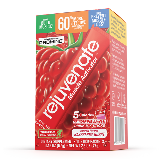 Rejuvenate Muscle Building Drink Sticks – Patented EAAs, 1 Stick = 40g Whey Protein Isolate, 11x Better Than Whey Protein, GLP-1 + Bariatric Approved*