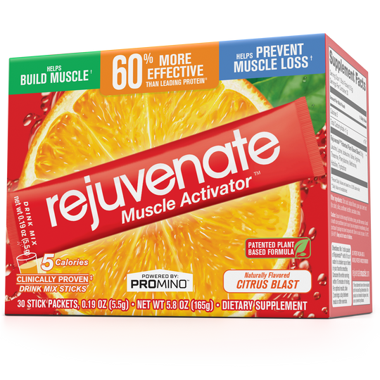 Rejuvenate Muscle Building Drink Sticks – Patented EAAs, 1 Stick = 40g Whey Protein Isolate, 11x Better Than Whey Protein, GLP-1 + Bariatric Approved*